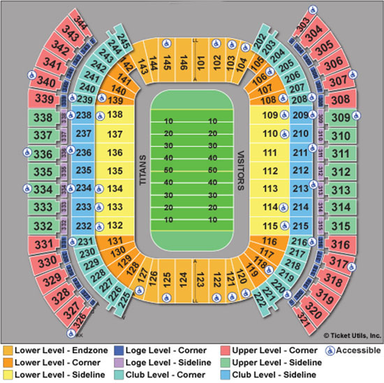 Nissan Stadium Seating Chart | Nissan Stadium | Nashville ...