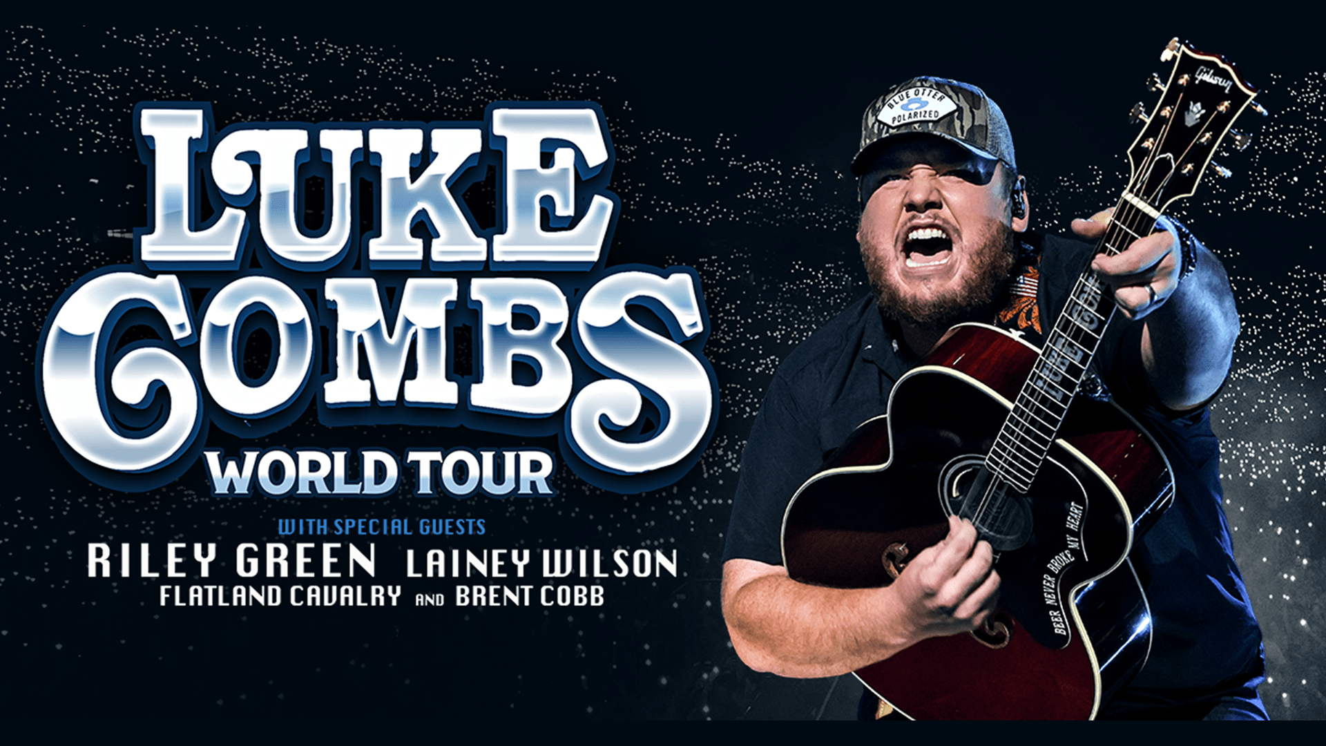 Luke Combs, Riley Green & Lainey Wilson at Nissan Stadium